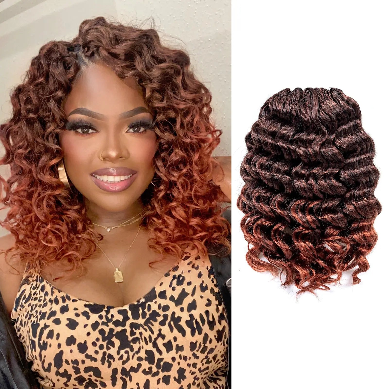 1 Pack OC | Toyotress® Ocean Wave Crochet Hair 9-16 Inch Synthetic Wave Curly Hair Extensions Toyotress